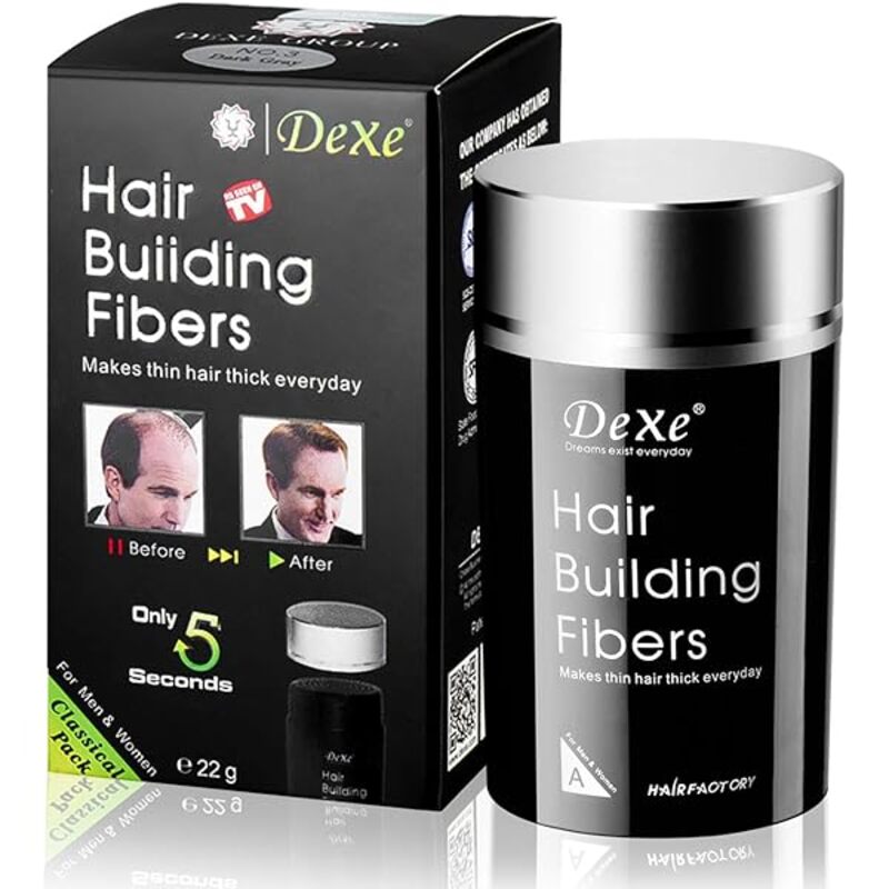 Dexe Hair Building Fibers & Spray Dark Brown